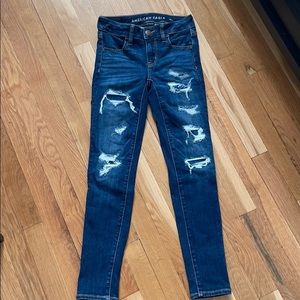 american eagle ripped jeans